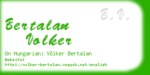 bertalan volker business card